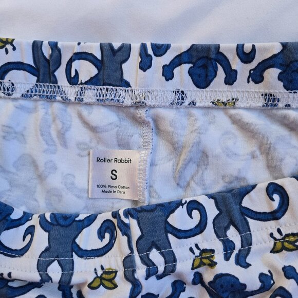 ROLLER RABBIT Blue Monkey PJ set - Picture 6 of 6